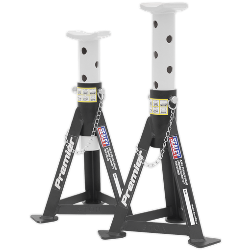 [AS3] Sealey Premier Axle Stands (Pair) 3 Tonne Capacity per Stand - White