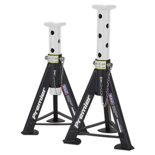 [AS6] Sealey Premier Axle Stands (Pair) 6 Tonne Capacity per Stand - White