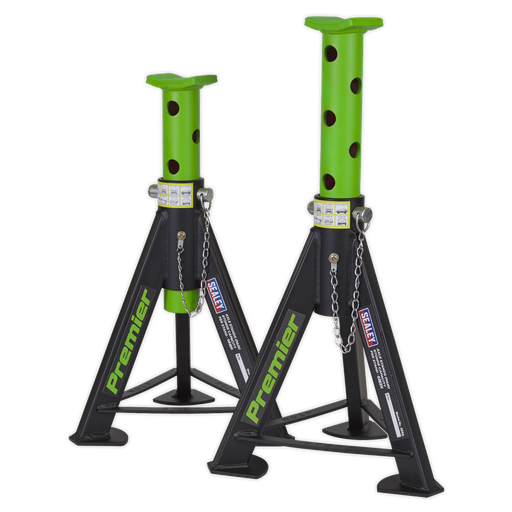 [AS6G] Sealey Premier Axle Stands (Pair) 6 Tonne Capacity per Stand - Green