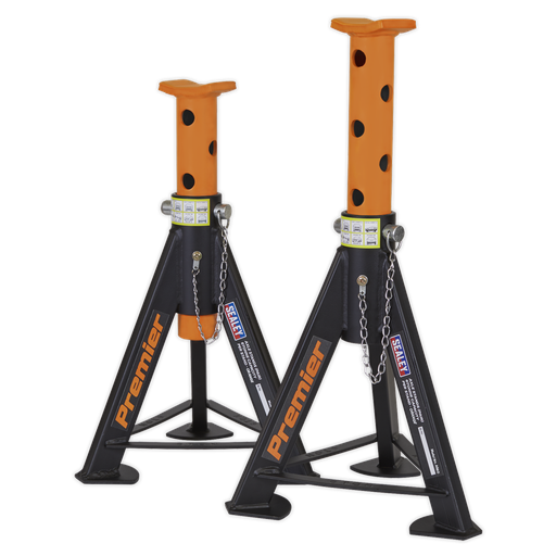 [AS6O] Sealey Premier Axle Stands (Pair) 6 Tonne Capacity per Stand - Orange
