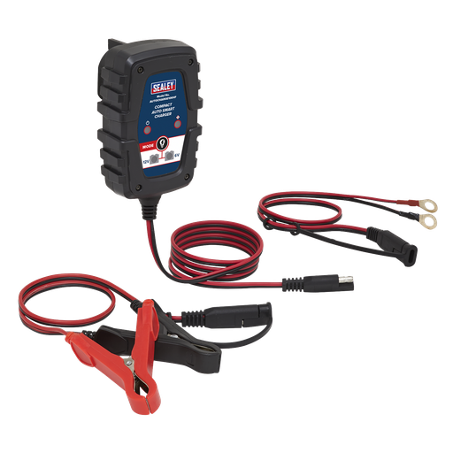 [AUTOCHARGE100HF] Sealey 6/12V Compact Smart Trickle Charger & Maintainer 1A