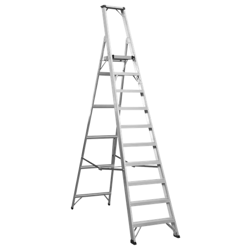 [AXL10] Industrial Step Ladder 10-Tread Aluminium - EN 131