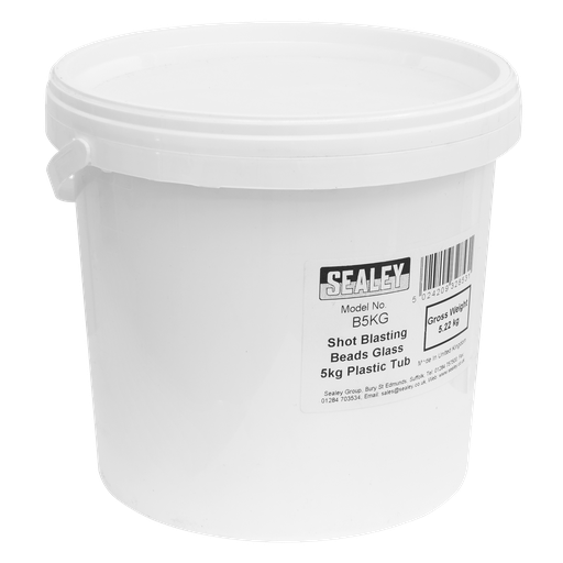[B5KG] Sealey Shot Blasting Glass Beads Tub 5kg