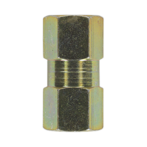 [BC10100F] Sealey Female to Female Brake Tube Connector M10 x 1mm - Pack of 10
