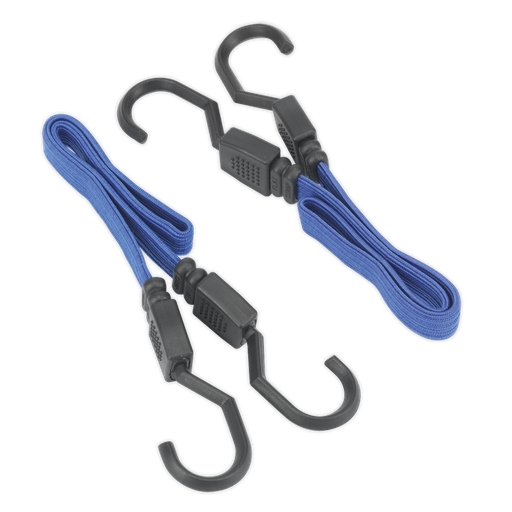 [BCS15] Sealey Flat Bungee Cord Set 460mm 2pc