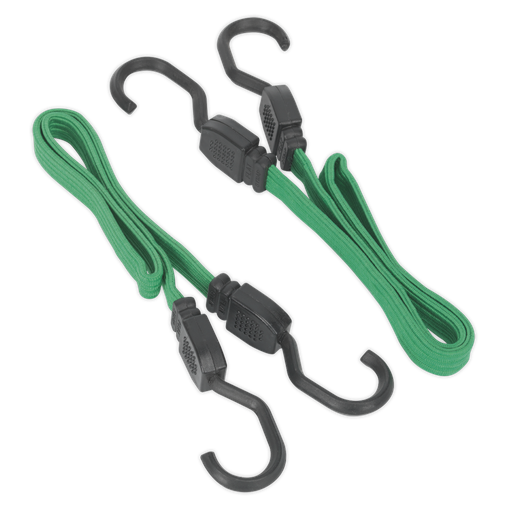 [BCS16] Sealey Flat Bungee Cord Set 610mm 2pc