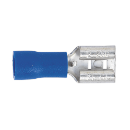 [BT20] Sealey Push-On Female Terminal 6.3mm, Blue - Pack of 100