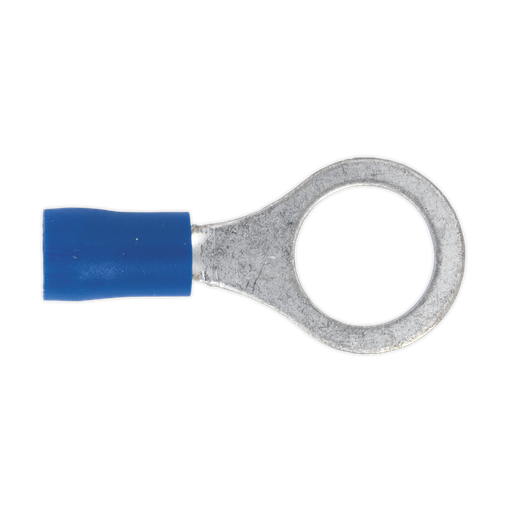 [BT23] Sealey Easy-Entry Ring Terminal 10.5mm (3/8"), Blue - Pack of 100