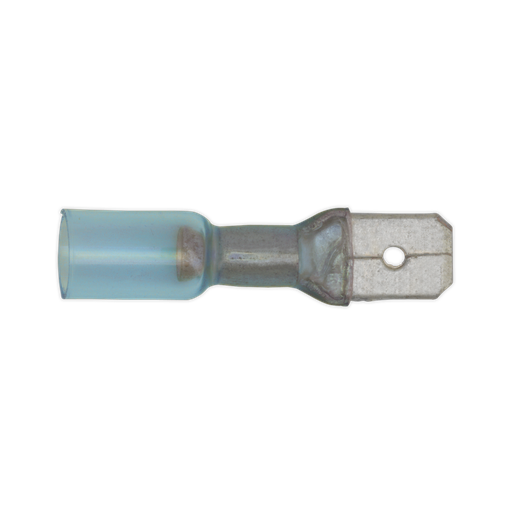 [BTSPM25] Sealey Heat Shrink Push-On Male Terminal 6.3mm, Blue - Pack of 25