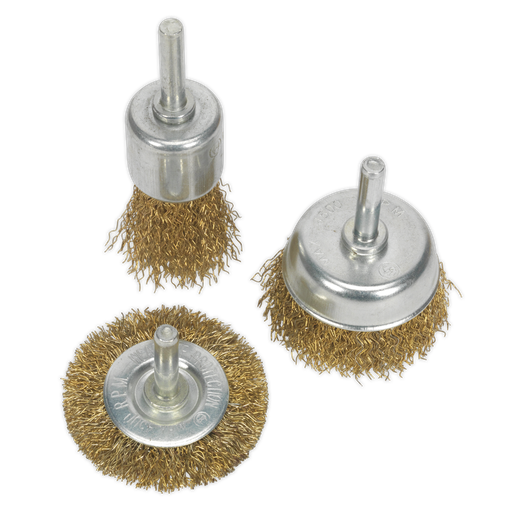 [BWBS03] Sealey Crimped Wire Brush Set 3pc