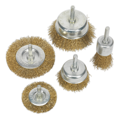 [BWBS05] Sealey Crimped Wire Brush Set 5pc