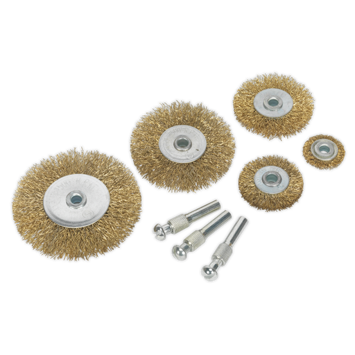 [BWBS08] Sealey Crimped Wire Brush Set 8pc