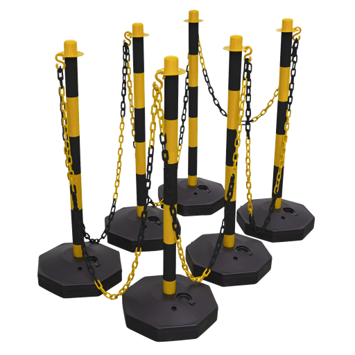 [BYSBKIT] Sealey Post & Chain Kit 25m - Black/Yellow