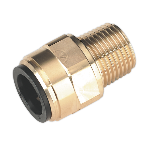 [CAS15BSA] Sealey Speedfit® Brass Straight Adaptor 15mm x 1/2"BSPT