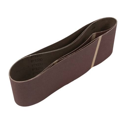 [CB161120/3] 100 x 610mm Sanding Belt 120Grit - Pack of 3