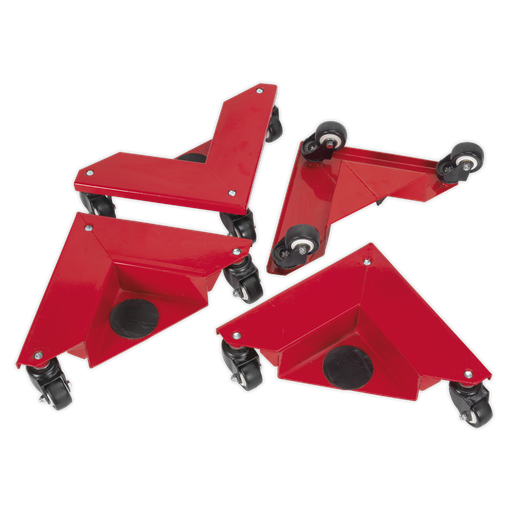 [CM4] Sealey Corner Transport Dollies 150kg Capacity - Set of 4