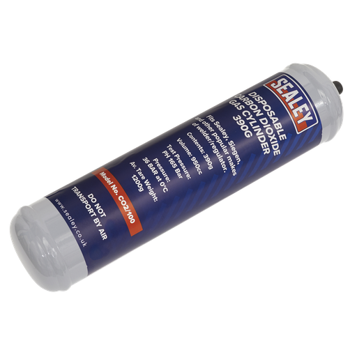 [CO2/100] Sealey Disposable Carbon Dioxide Gas Cylinder 390g