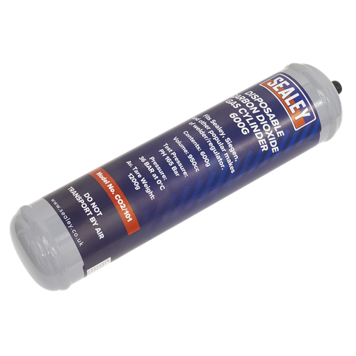 [CO2/101] Sealey Disposable Carbon Dioxide Gas Cylinder 600g