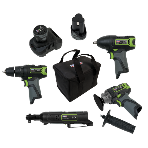 [CP108VCOMBO1] Sealey 4 x SV10.8 Series Cordless Combo Kit 10.8V - 2 Batteries