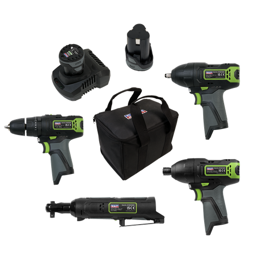 [CP108VCOMBO2] Sealey 4 x SV10.8 Series Cordless Combo Kit 10.8V - 2 Batteries
