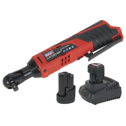 [CP1202KIT] Sealey SV12 Series 3/8"Sq Drive Cordless Ratchet Wrench Kit 12V 1.5Ah - 2 Batteries