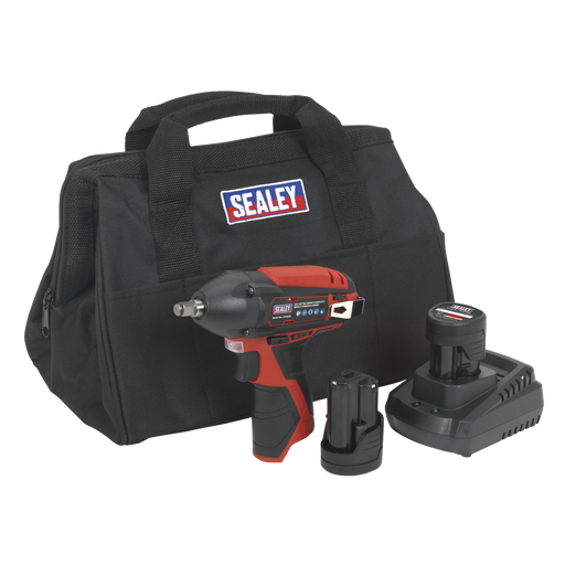 [CP1204KIT] Sealey SV12 Series 3/8"Sq Drive Cordless Impact Wrench Kit 12V 1.5Ah - 2 Batteries
