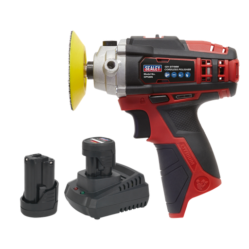 [CP1205KIT] Sealey SV12 Series 71mm Cordless Polisher Kit 12V 1.5Ah - 2 Batteries