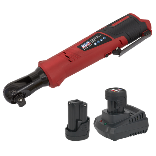 [CP1209KIT] Sealey SV12 Series 1/2"Sq Drive Cordless Ratchet Wrench Kit 12V - 2 Batteries