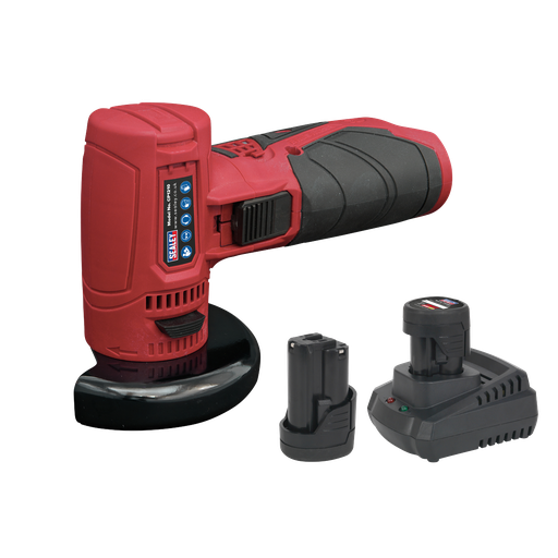 [CP1210KIT] Sealey SV12 Series 75mm Cordless Angle Grinder Kit 12V - 2 Batteries