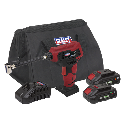 [CP20VAPKIT] Sealey SV20 Series Cordless Air Pump Kit 20V 2Ah - 2 Batteries