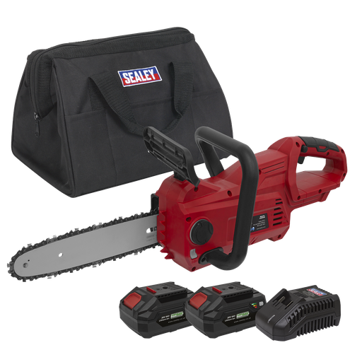 [CP20VCHSKIT] Sealey SV20 Series 25cm Cordless Chainsaw Kit 20V 4Ah - 2 Batteries