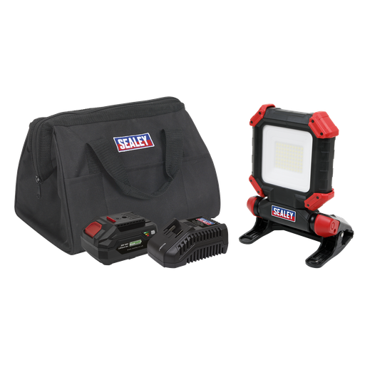 [CP20VCLKIT1] Sealey SV20 Series 15W Cordless SMD LED Worklight Kit 20V 4Ah