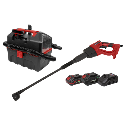 [CP20VCOMBO11] Sealey 2 x SV20 Series Cordless Car Cleaning Combo Kit 20V - 2 Batteries