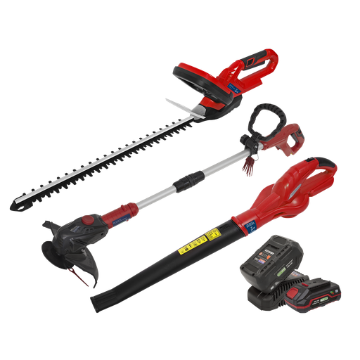 [CP20VCOMBO6] Sealey 3 x SV20 Series Garden Power Tool Kit 20V - 2 Batteries