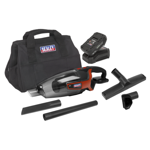 [CP20VCVKIT1] Sealey SV20 Series 650ml Cordless Handheld Vacuum Cleaner Kit 20V 2Ah