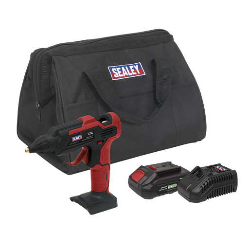[CP20VGGKIT1] Sealey SV20 Series Cordless Glue Gun Kit 20V 2Ah