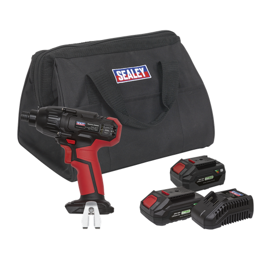 [CP20VIDKIT] Sealey SV20 Series 1/4"Hex Drive Cordless Impact Driver 20V - 2 