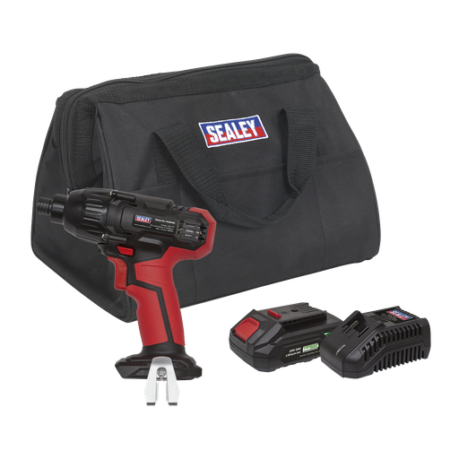 [CP20VIDKIT1] Sealey SV20 Series 1/4"Hex Drive Cordless Impact Driver 20V 2Ah