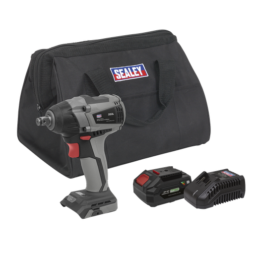 [CP20VIWXKIT1] Sealey Premier SV20 Series 1/2"Sq Drive Brushless Cordless Impact Wrench Kit 20V 4Ah