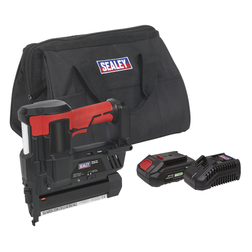 [CP20VNGKIT1] Sealey SV20 Series Cordless Staple/Nail Gun Kit 18G 20V 2Ah