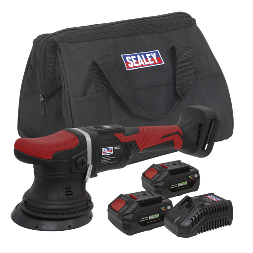 [CP20VOPKIT2] Sealey Premier SV20 Series 125mm Cordless Orbital Polisher Kit 20V 4Ah - 2 Batteries