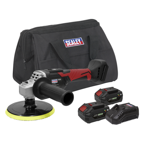 [CP20VRPKIT2] Sealey Premier SV20 Series 150mm Cordless Rotary Polisher 20V 4Ah - 2 Batteries