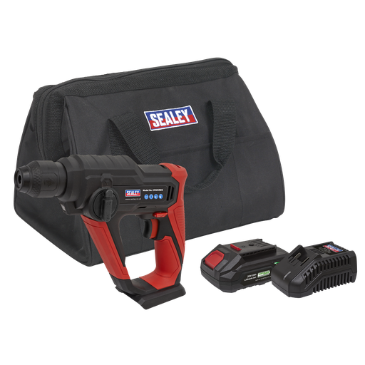 [CP20VSDSKIT1] Sealey SV20 Series SDS Plus Cordless Rotary Hammer Drill Kit 20V 2Ah