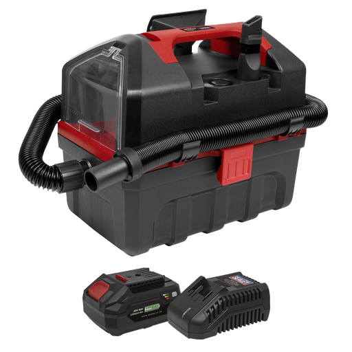[CP20VWDVKIT1] Sealey SV20 Series 10L Cordless Wet & Dry Vacuum Kit 20V 4Ah