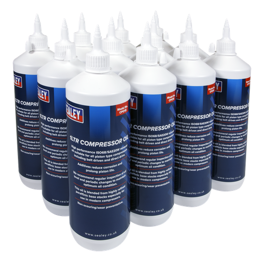 [CPO/1] Sealey Compressor Oil 1L - Pack of 12