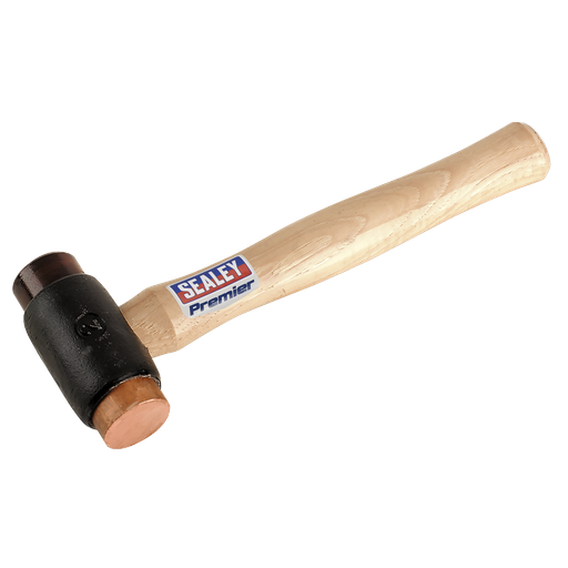 [CRF25] Sealey Premier Copper/Rawhide Faced Hammer with Hickory Shaft 2.25lb