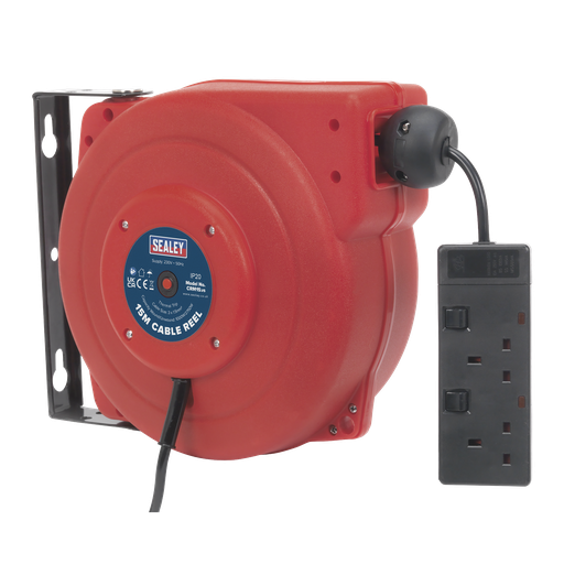 [CRM15] Sealey 15m Retractable Cable Reel System 2 x 230V