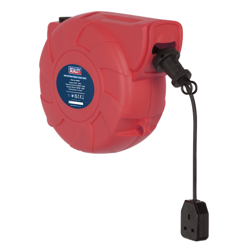 [CRM151] Sealey 15m Retractable Cable Reel System 1 x 230V
