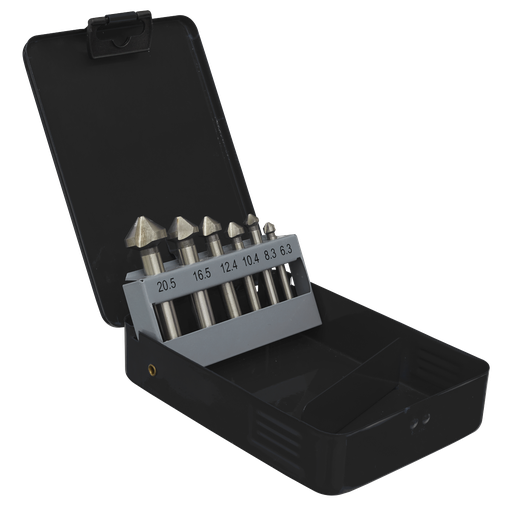 [CSSET6V] Sealey 90° Countersink Bit Set 3 x V Flutes 6pc