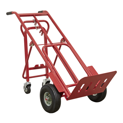 [CST989] 3-in-1 Sack Truck with Pneumatic Tyres 250kg Capacity